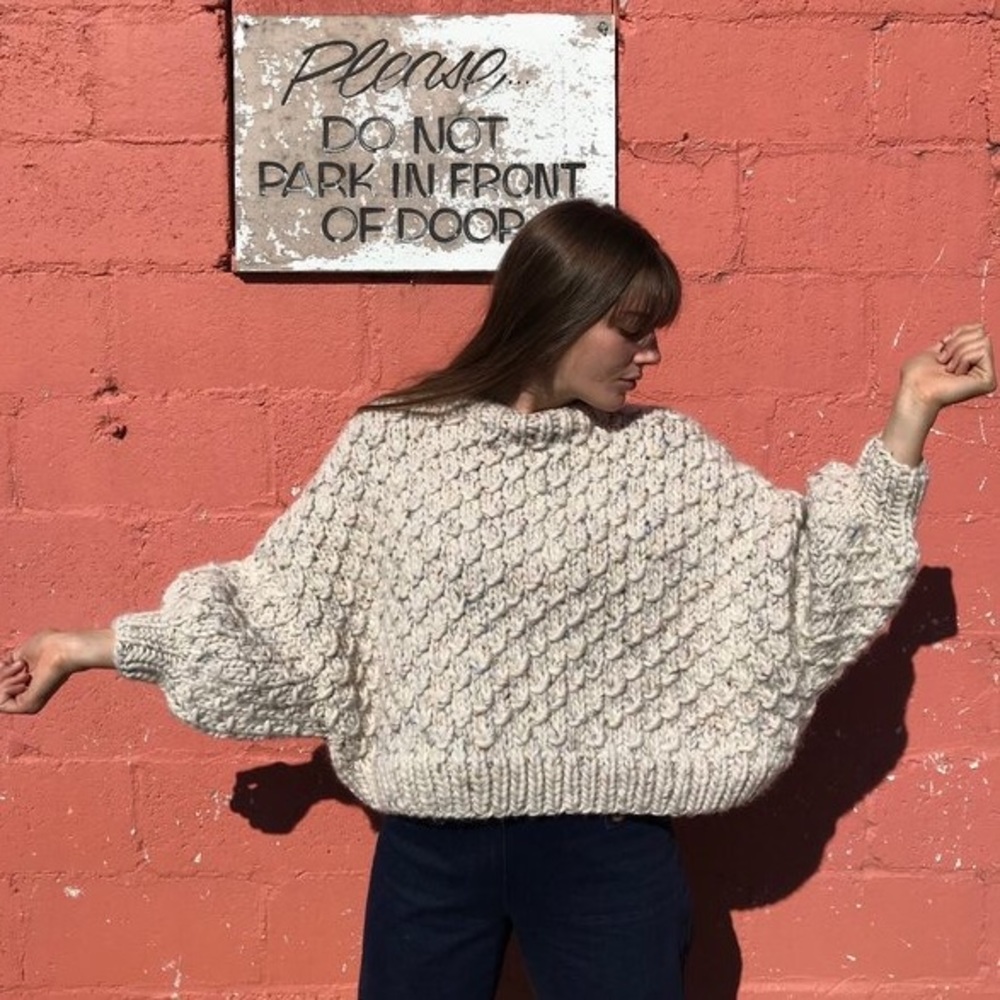 I love Mr. Mittens Oversized Cropped Crewneck Tornado White XS/S